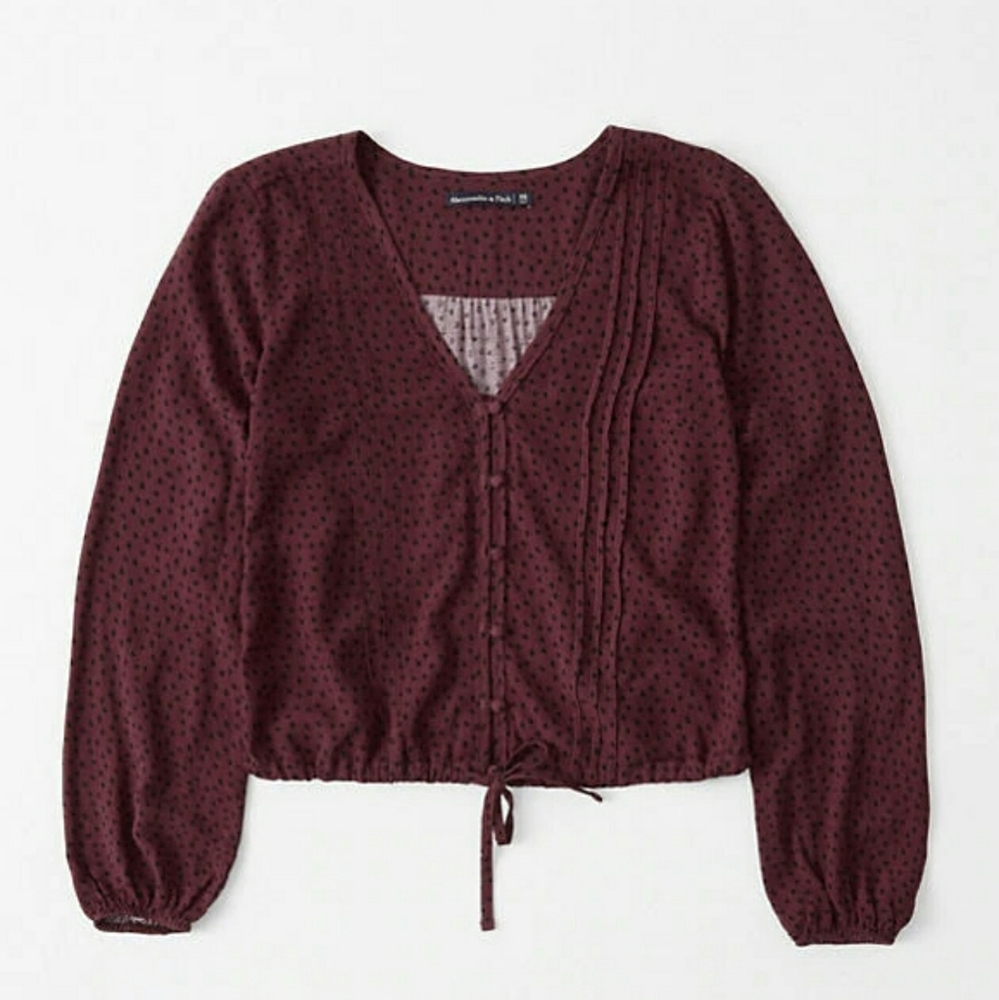 Abercrombie & Fitch Cinch Hem Blouse. NWT - Picture 3 of 3
